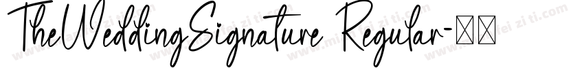 TheWeddingSignature Regular字体转换